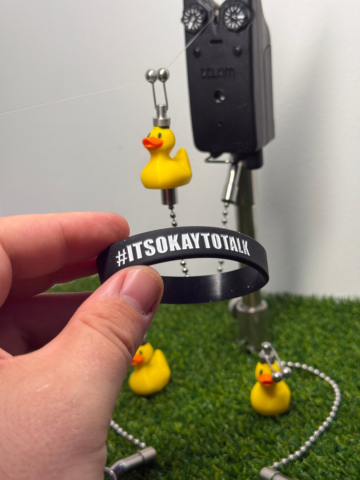 - Supporting Mens Mental Health Charity - Custom Rubber Duck Carp Fishing Bobbins Metal Clips Bite Indicators