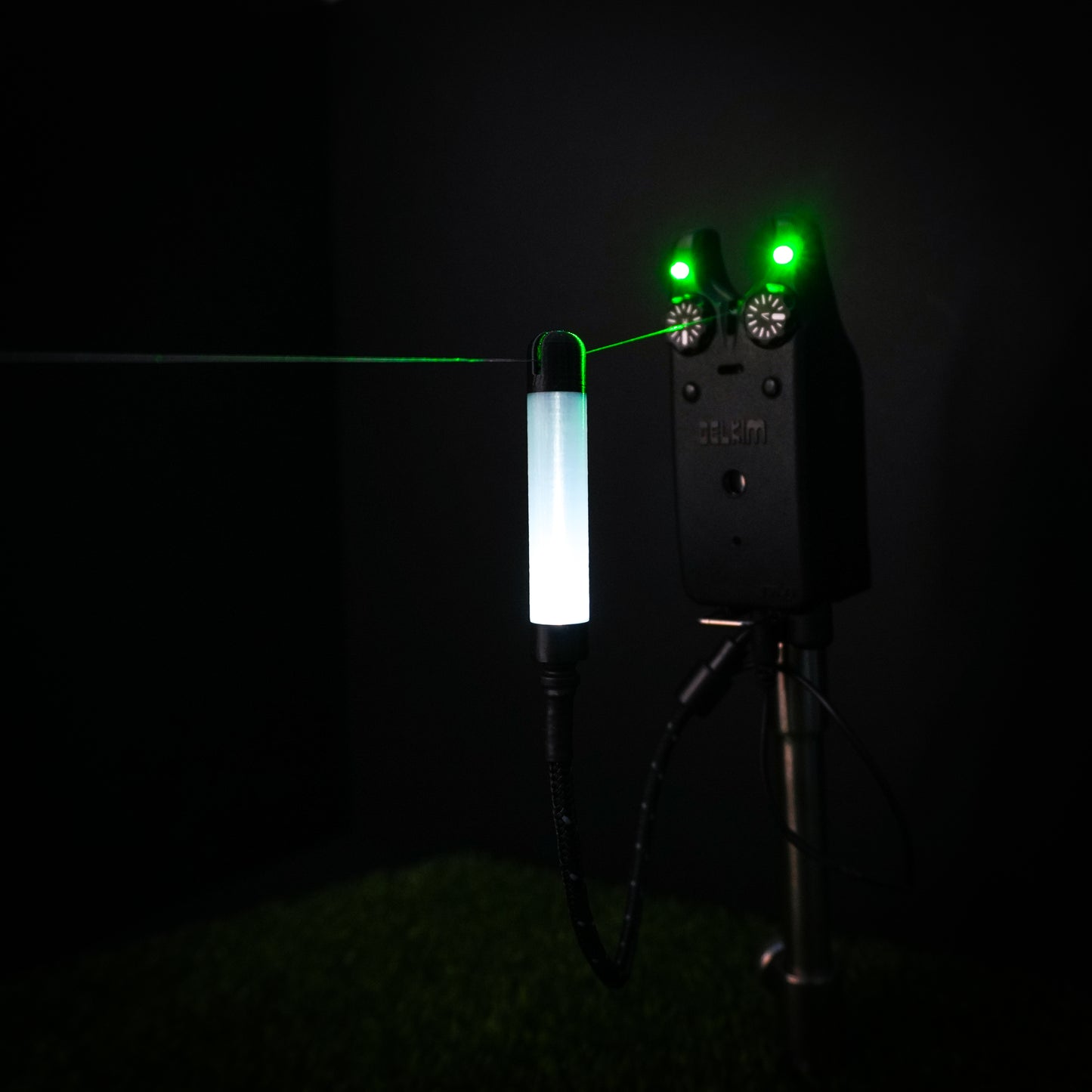 White GlowStickz LED Powered Custom Carp Fishing Bobbins