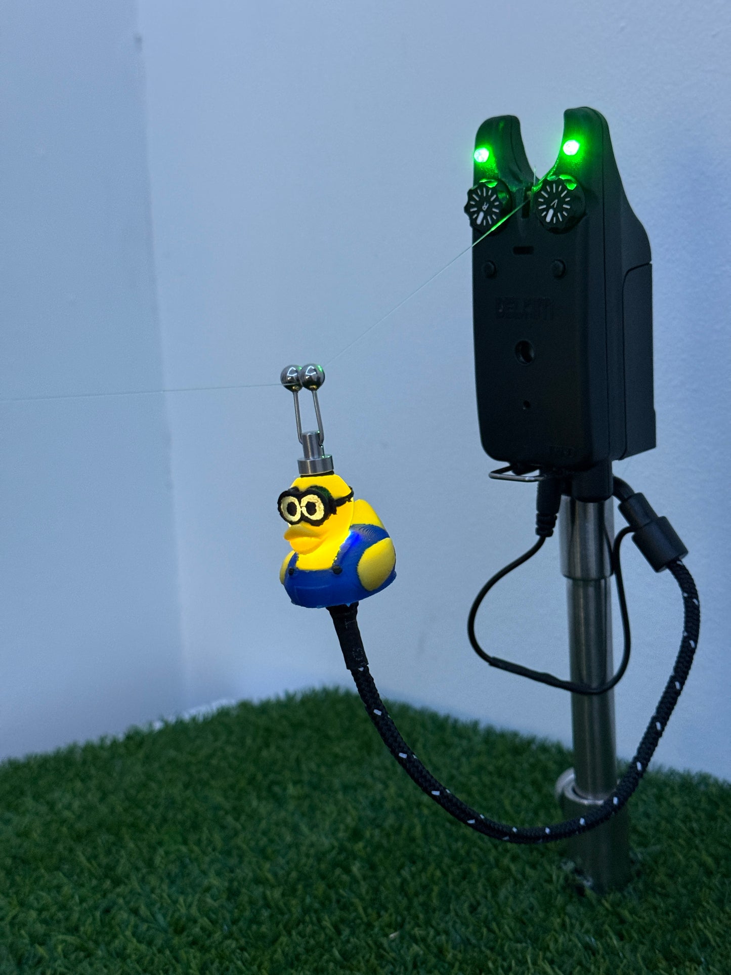 LED Powered Flashing Minion Rubber Ducky Carp Fishing Bobbins