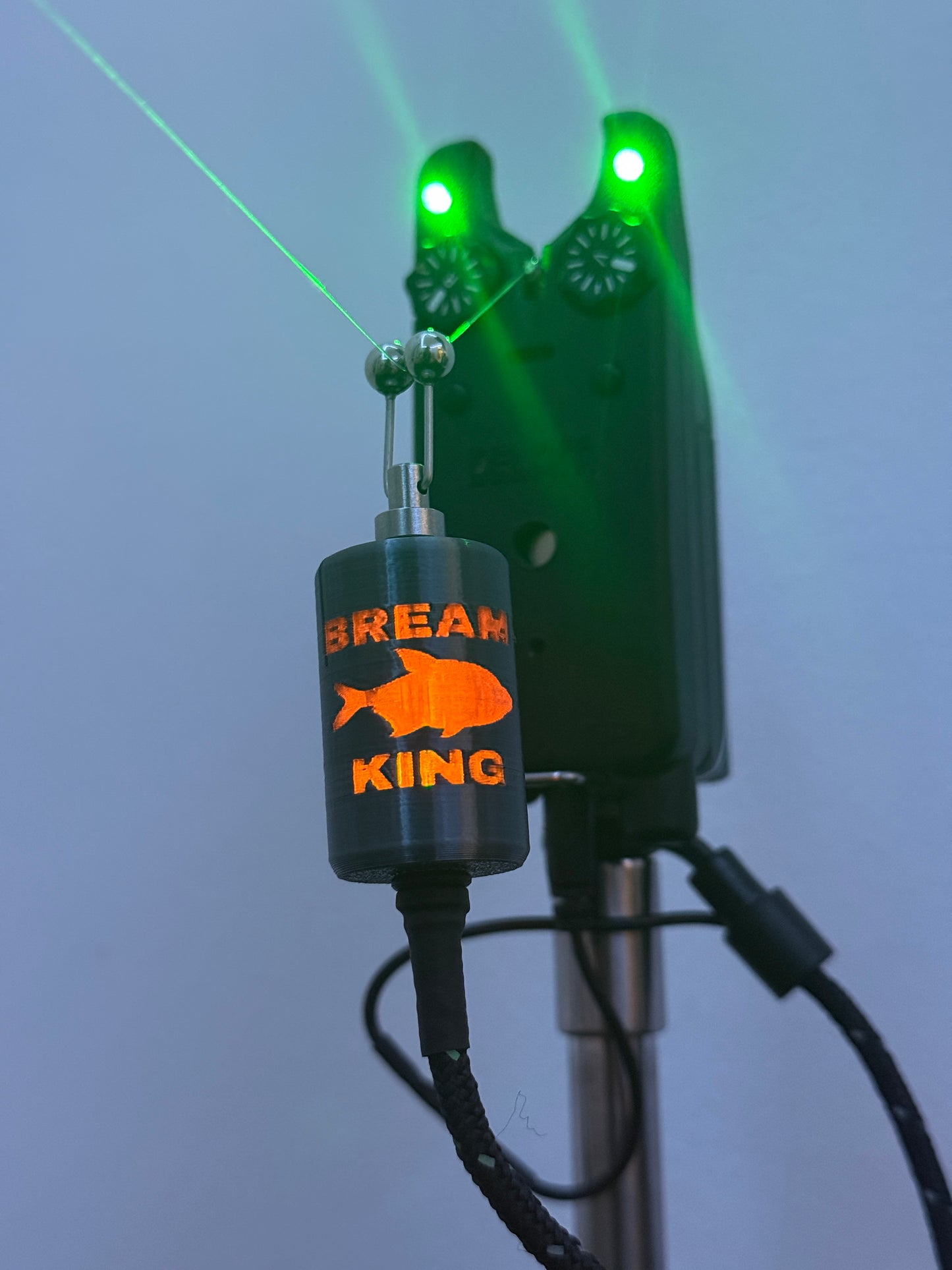 Limited Edition LED Powered Flashing Titanium Effect Bream King Carp Fishing Bobbins