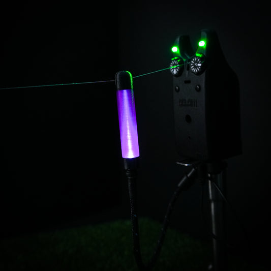 Purple GlowStickz LED Powered Custom Carp Fishing Bobbins