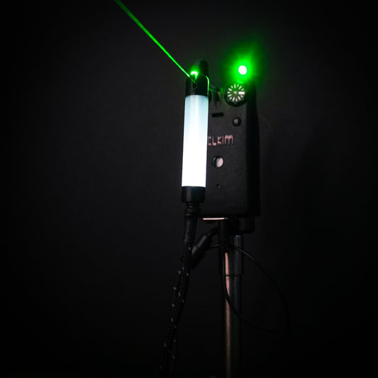 White GlowStickz LED Powered Custom Carp Fishing Bobbins