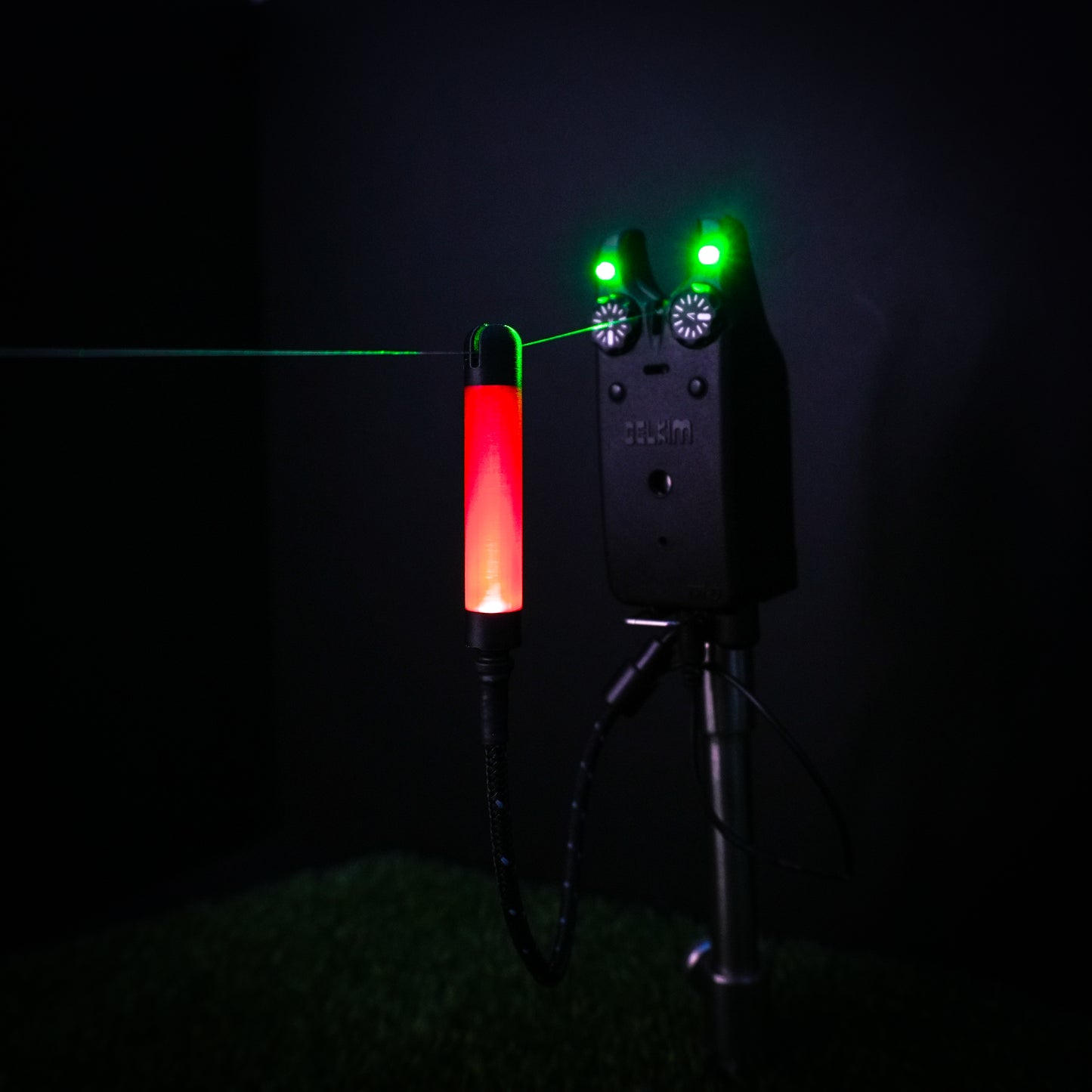 Red GlowStickz LED Powered Custom Carp Fishing Bobbins