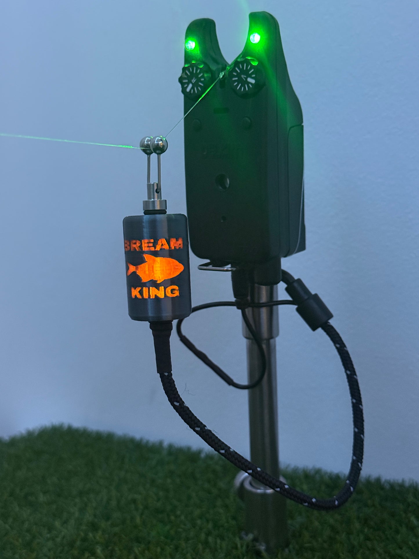 Limited Edition LED Powered Flashing Titanium Effect Bream King Carp Fishing Bobbins
