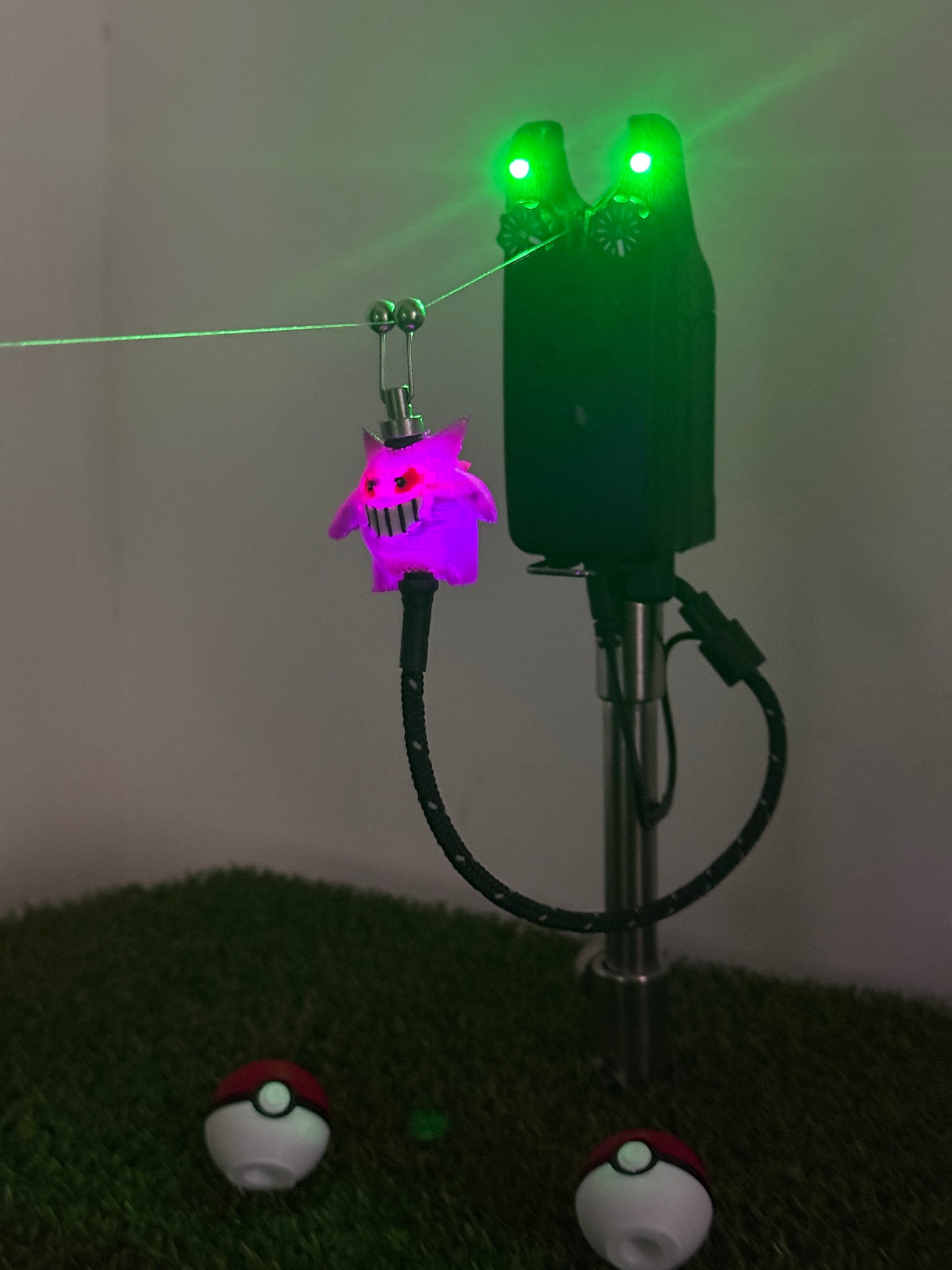 LED Powered Flashing Gengar Carp Fishing Bobbins