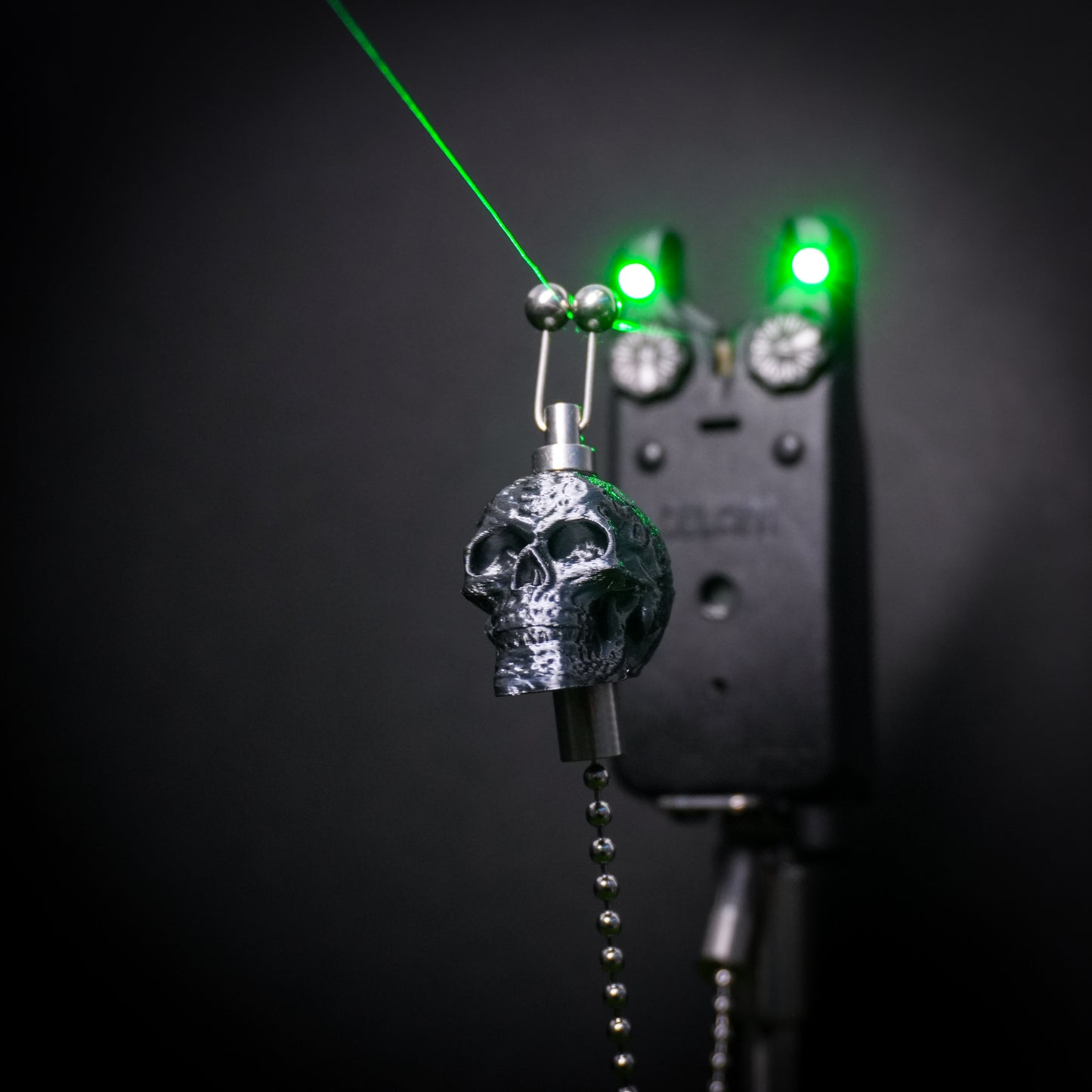 Custom Titanium Effect Skull Carp Fishing Bobbins