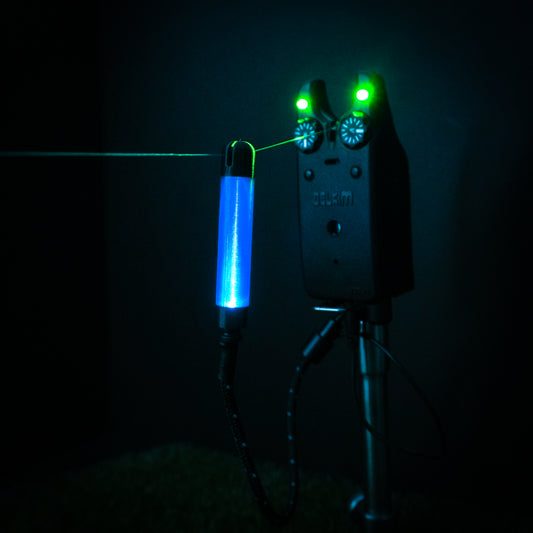 Blue GlowStickz LED Powered Custom Carp Fishing Bobbins