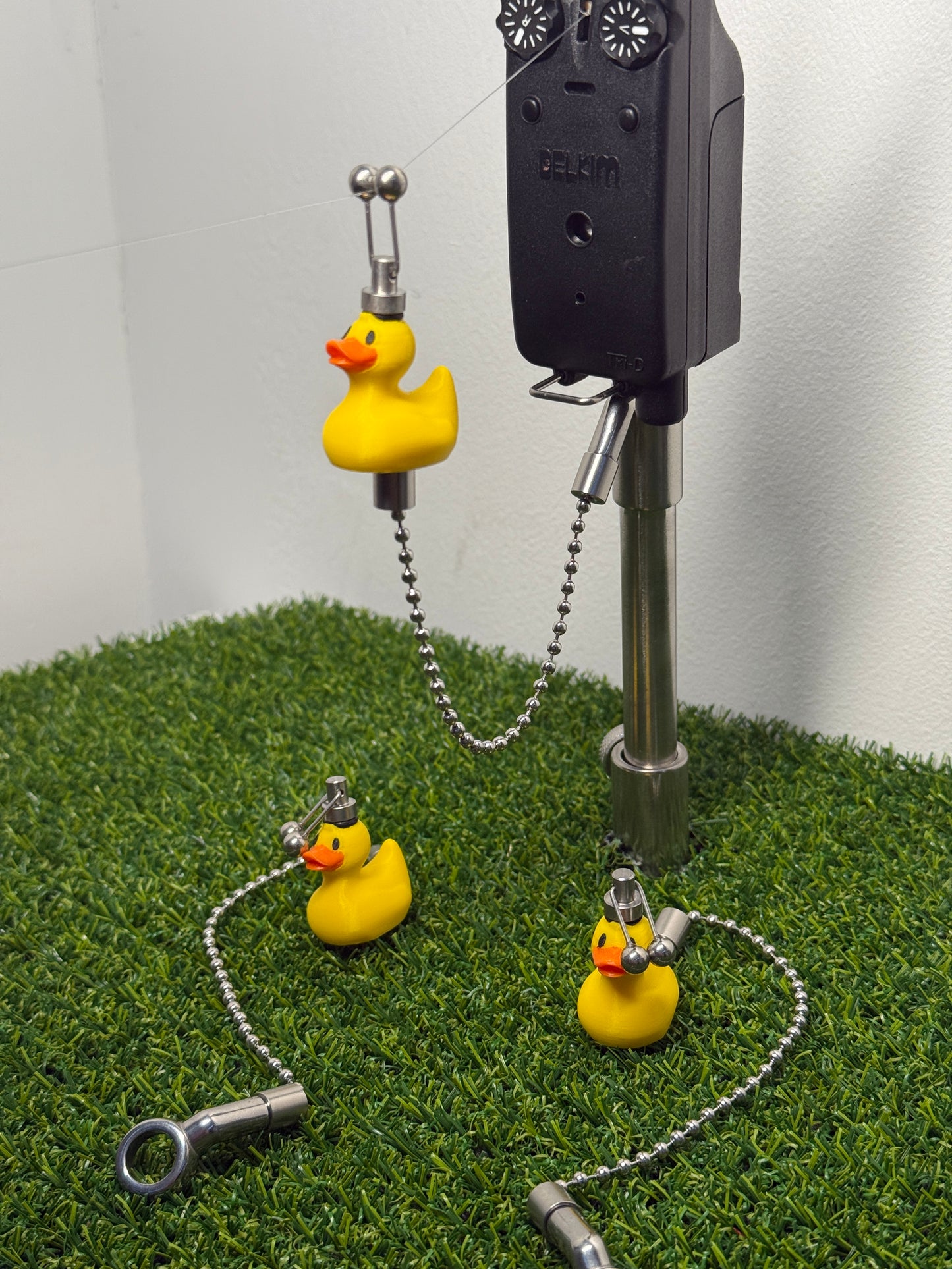 - Supporting Mens Mental Health Charity - Custom Rubber Duck Carp Fishing Bobbins Metal Clips Bite Indicators