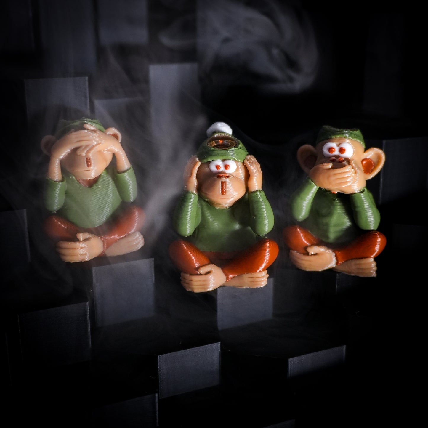 Bobbins Only Three Unwise Monkeys The Squirrels Nuts Collaboration Special Edition Bobbins