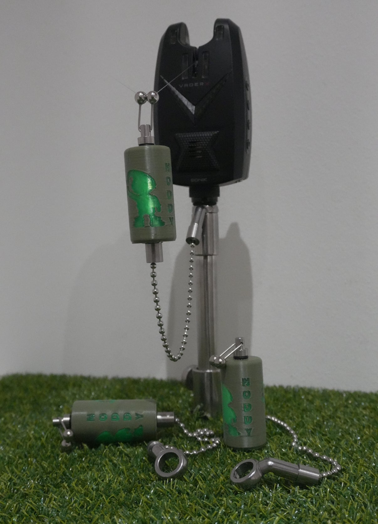 Glow In The Dark Custom Carpy Green Noddy Carp Stainless Steel Carp Fishing Bobbins