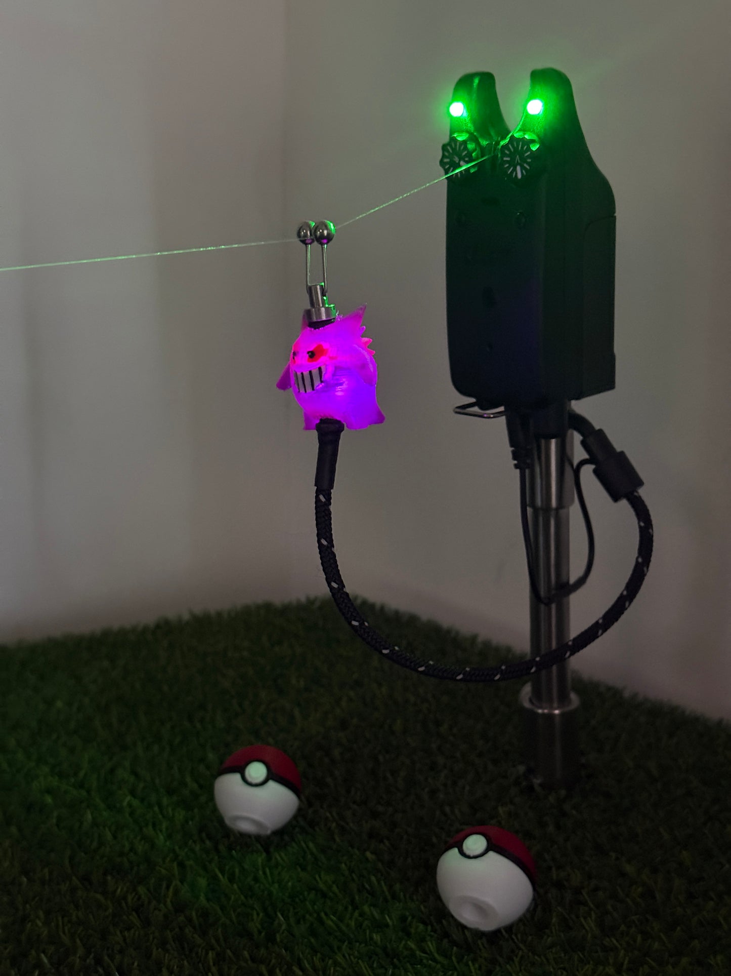 LED Powered Flashing Gengar Carp Fishing Bobbins