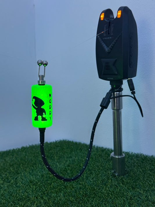 LED Powered Flashing Neon Green Noddy Carp Fishing Bobbins