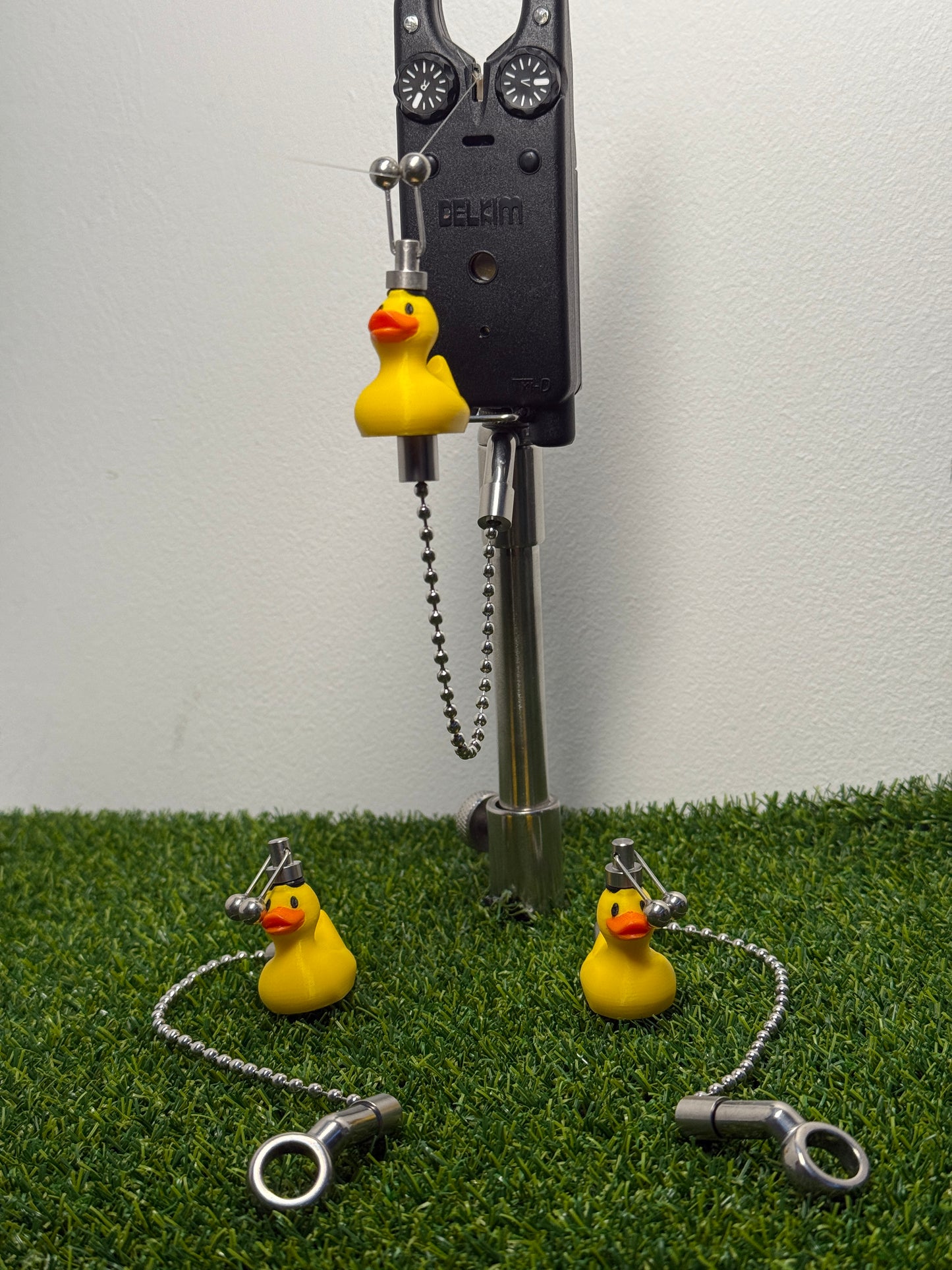 - Supporting Mens Mental Health Charity - Custom Rubber Duck Carp Fishing Bobbins Metal Clips Bite Indicators