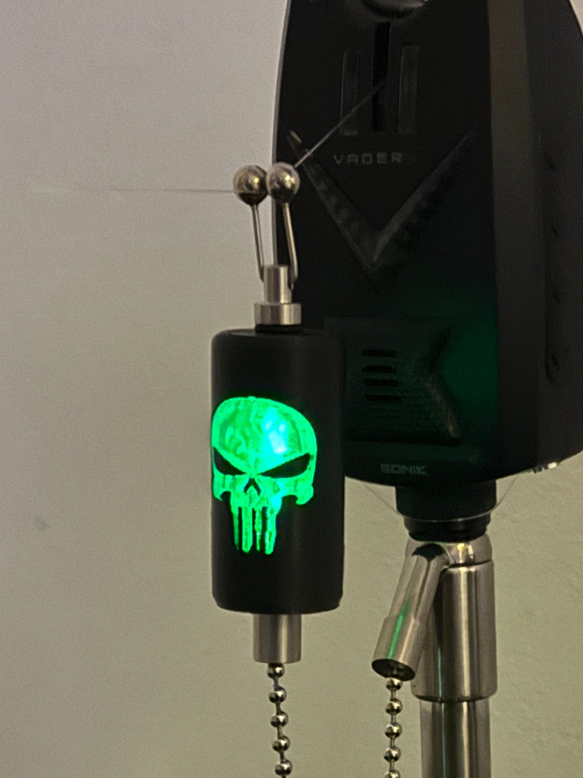 Glow In The Dark Custom Skull Logo Carp Fishing Bobbin