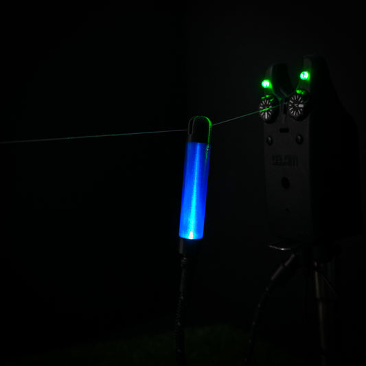 Blue GlowStickz LED Powered Custom Carp Fishing Bobbin