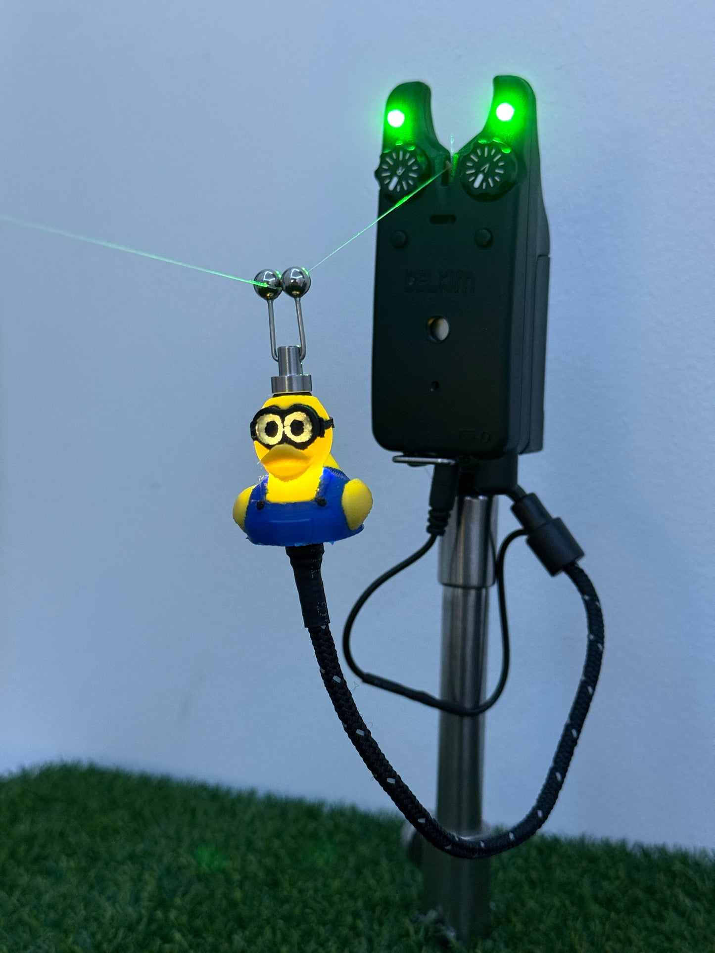 LED Powered Flashing Minion Rubber Ducky Carp Fishing Bobbins