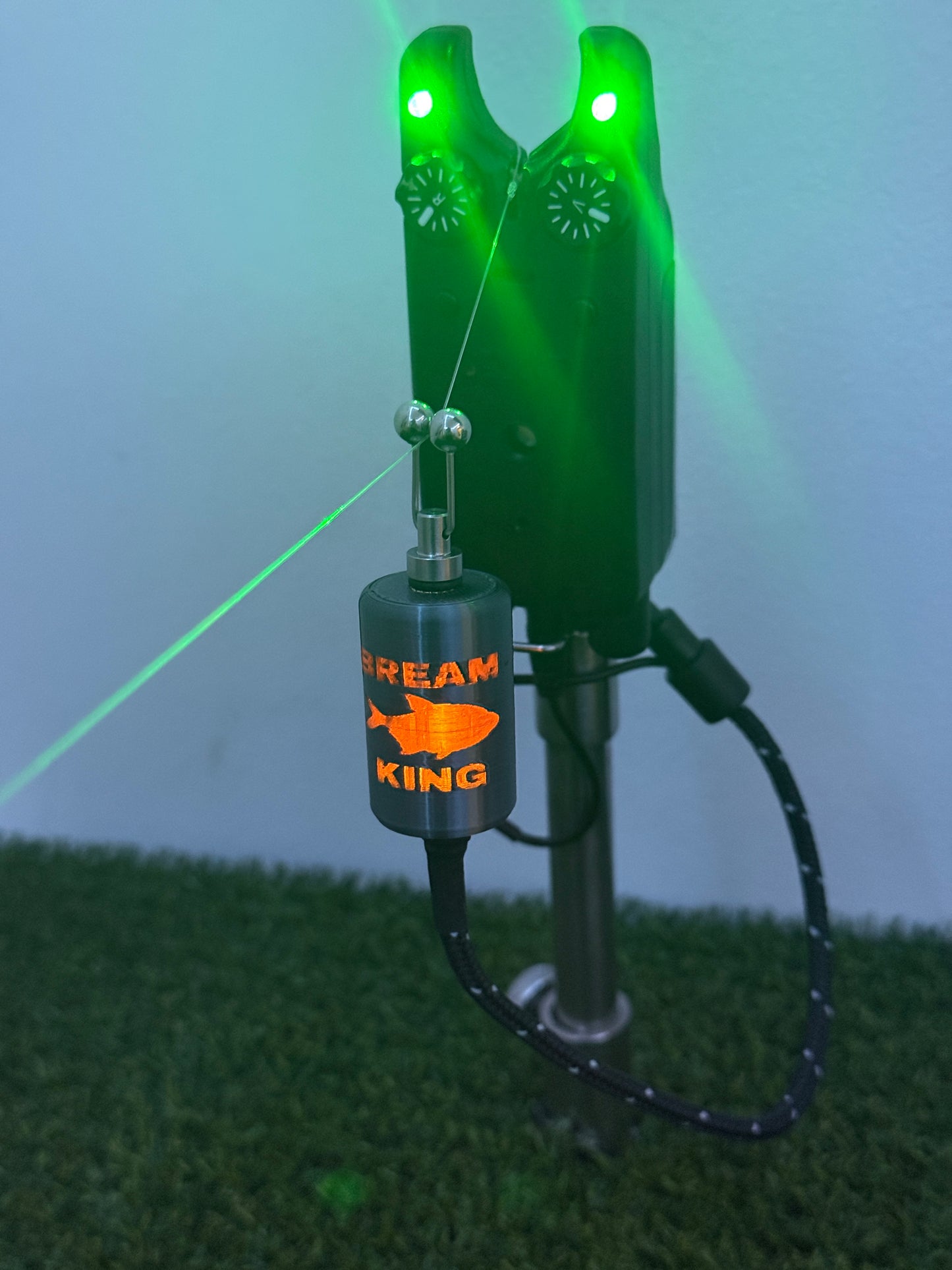 Limited Edition LED Powered Flashing Titanium Effect Bream King Carp Fishing Bobbins