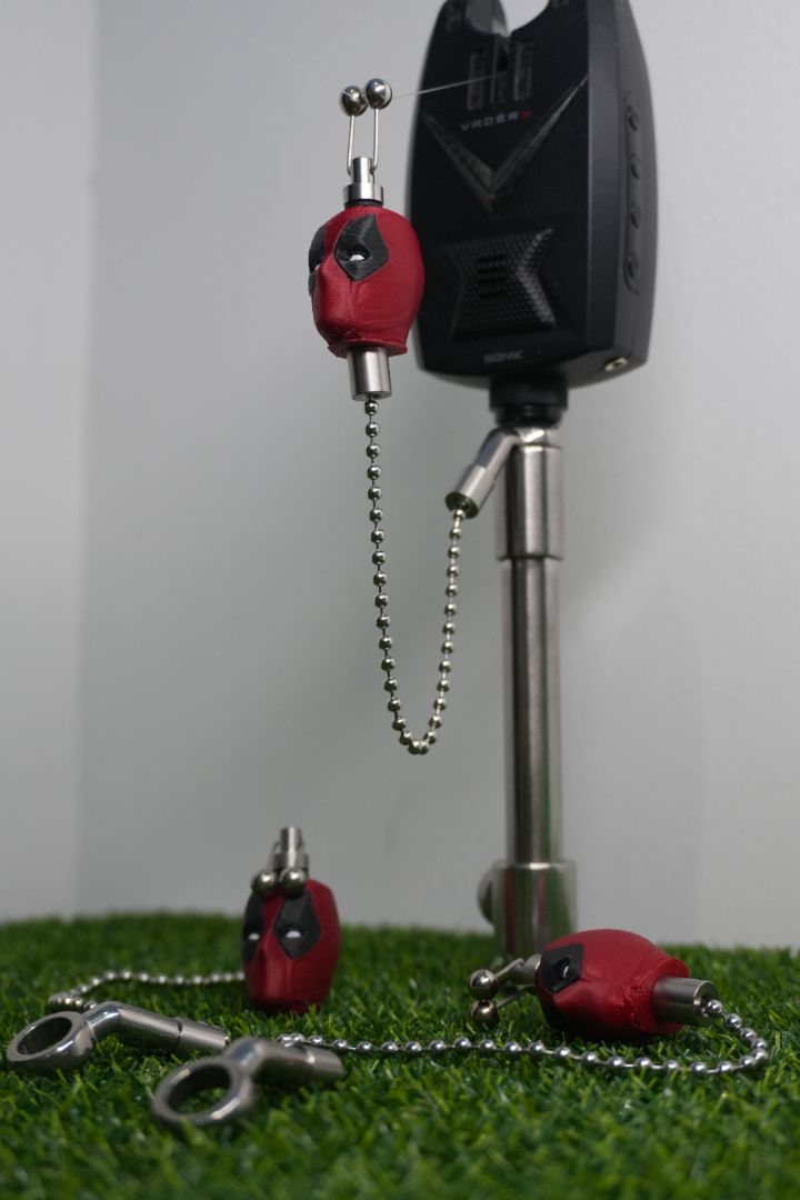 Custom Deadpool Carp Fishing Bobbins Stainless Steel Bite Indicators