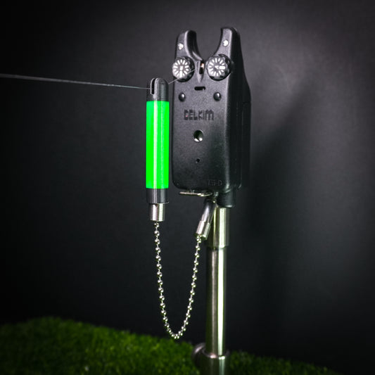 Tackletek Green Stickz Carp Fishing Bobbins Metal Clips Bite Indicators