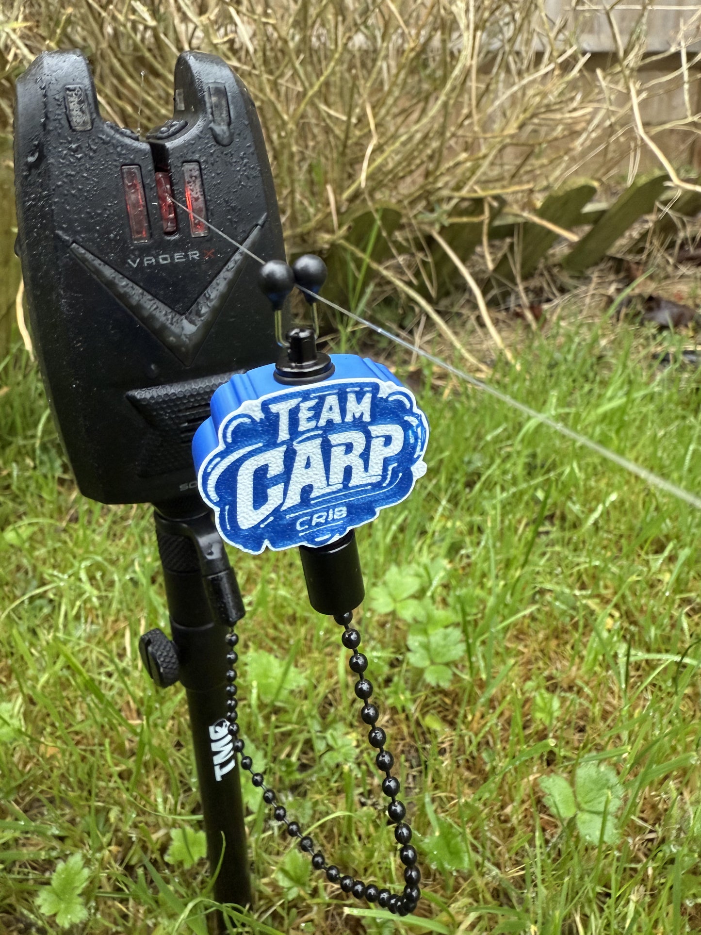 Team Carp Crib Blue Carp Fishing Bobbins Metal Clips Bite Indicators