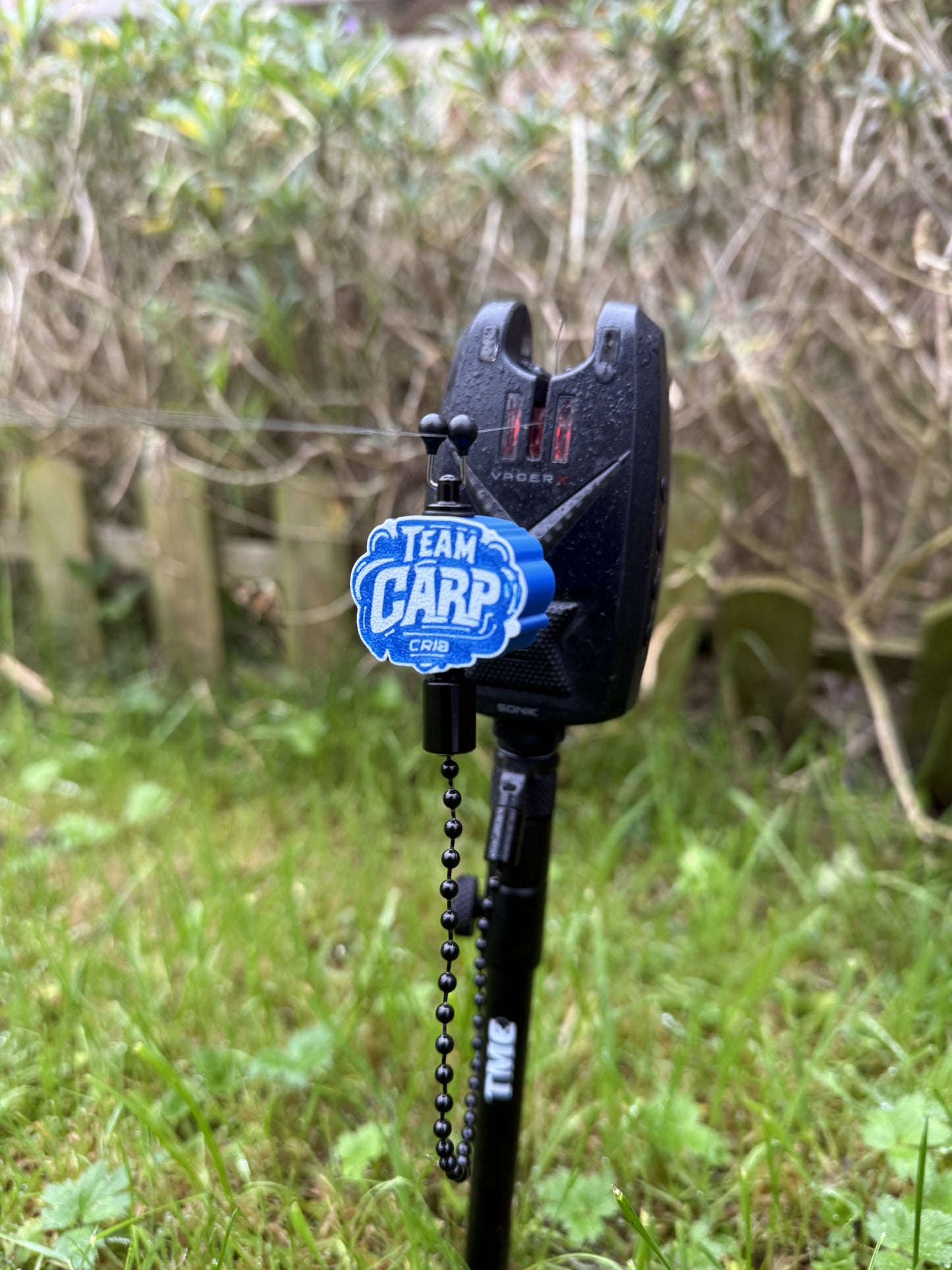 Team Carp Crib Blue Carp Fishing Bobbins Metal Clips Bite Indicators