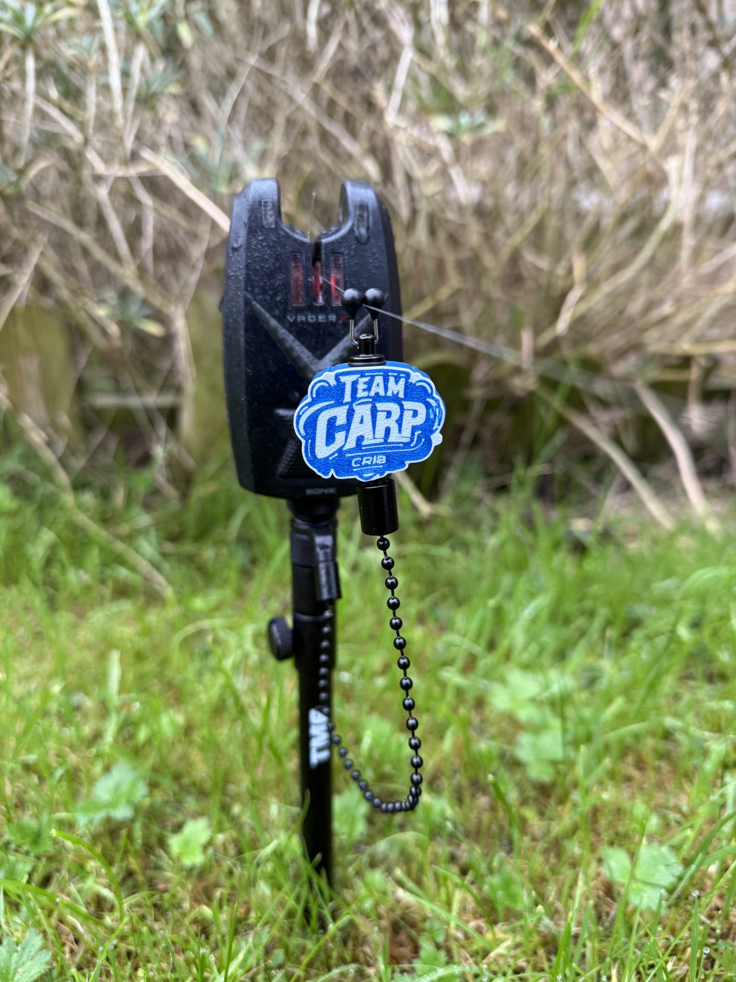 Team Carp Crib Blue Carp Fishing Bobbins Metal Clips Bite Indicators