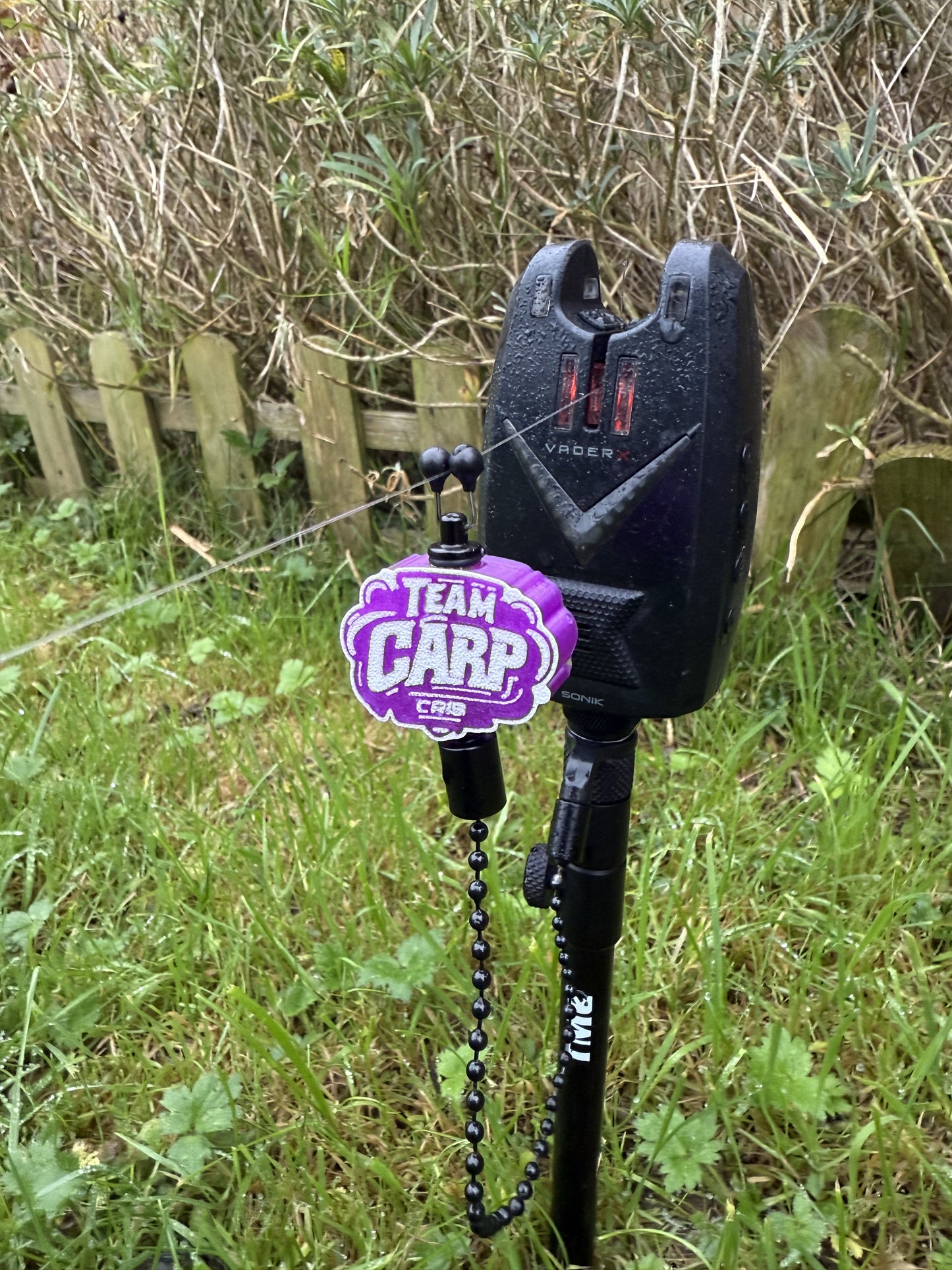 Team Carp Crib Purple Carp Fishing Bobbins Metal Clips Bite Indicators