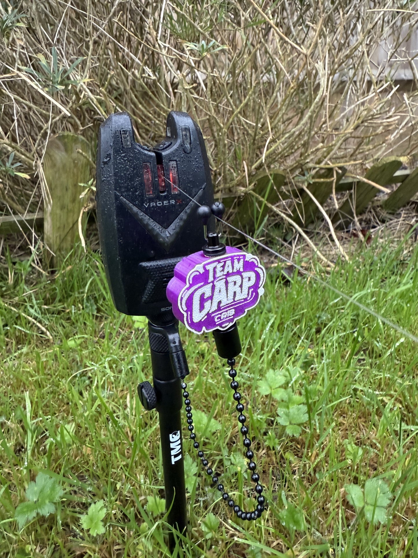 Team Carp Crib Purple Carp Fishing Bobbins Metal Clips Bite Indicators