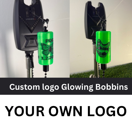 Custom Logo Glow In The Dark Carp Fishing Bobbins Metal Clips Bite Indicators