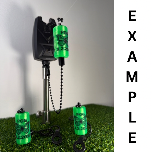 Custom Logo Glow In The Dark Carp Fishing Bobbins Metal Clips Bite Indicators