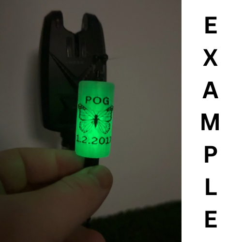 Custom Logo Glow In The Dark Carp Fishing Bobbins Metal Clips Bite Indicators