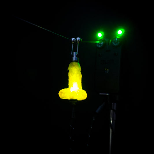 LED Powered Yellow Knobbin Custom Carp Fishing Bobbin