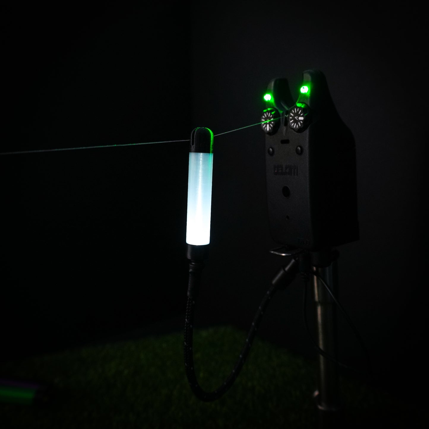 White GlowStickz LED Powered Custom Carp Fishing Bobbins