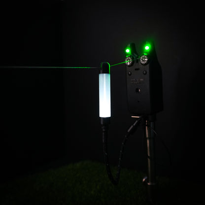 White GlowStickz LED Powered Custom Carp Fishing Bobbins
