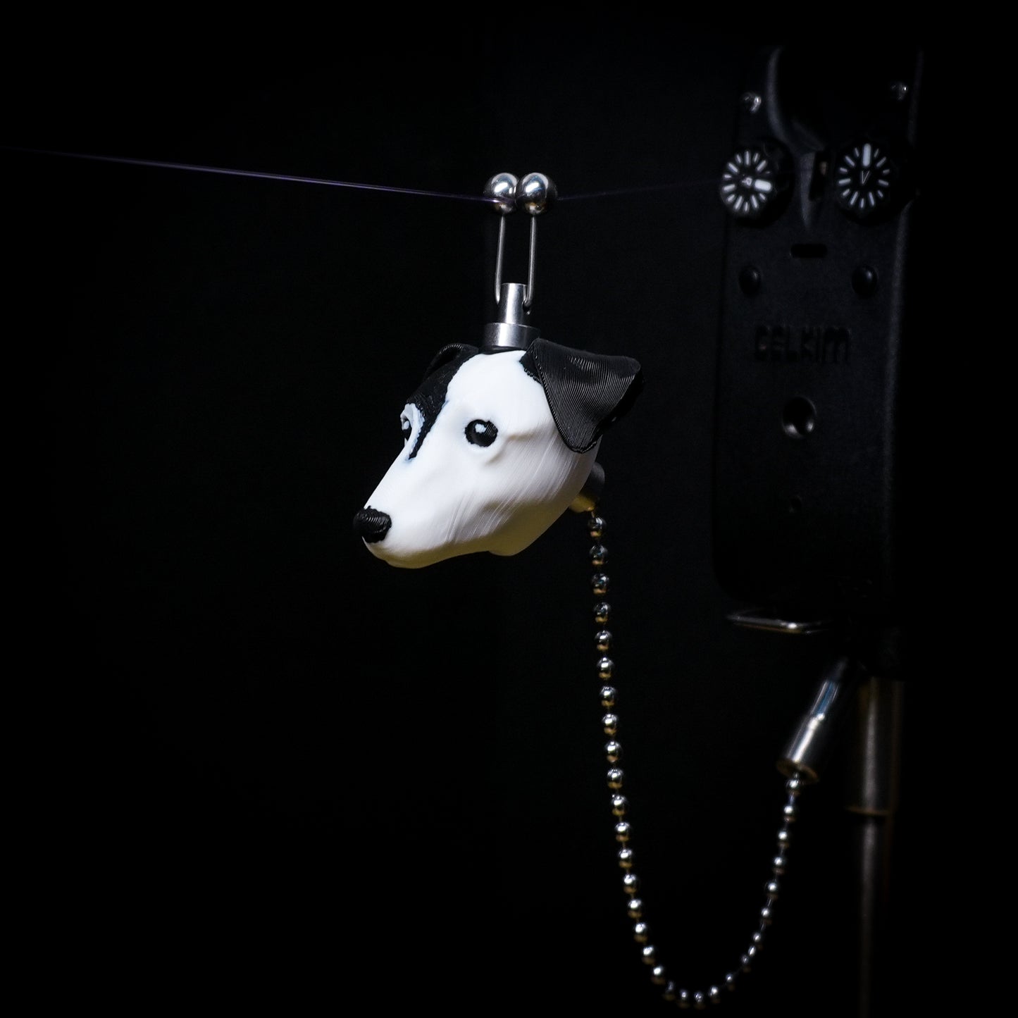 Jack Russell Black and White Carp Fishing Bobbin