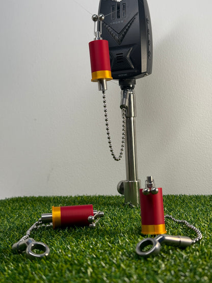 Custom Shotgun Shell Carp Fishing Bobbins Metal Clips Bite Indicators