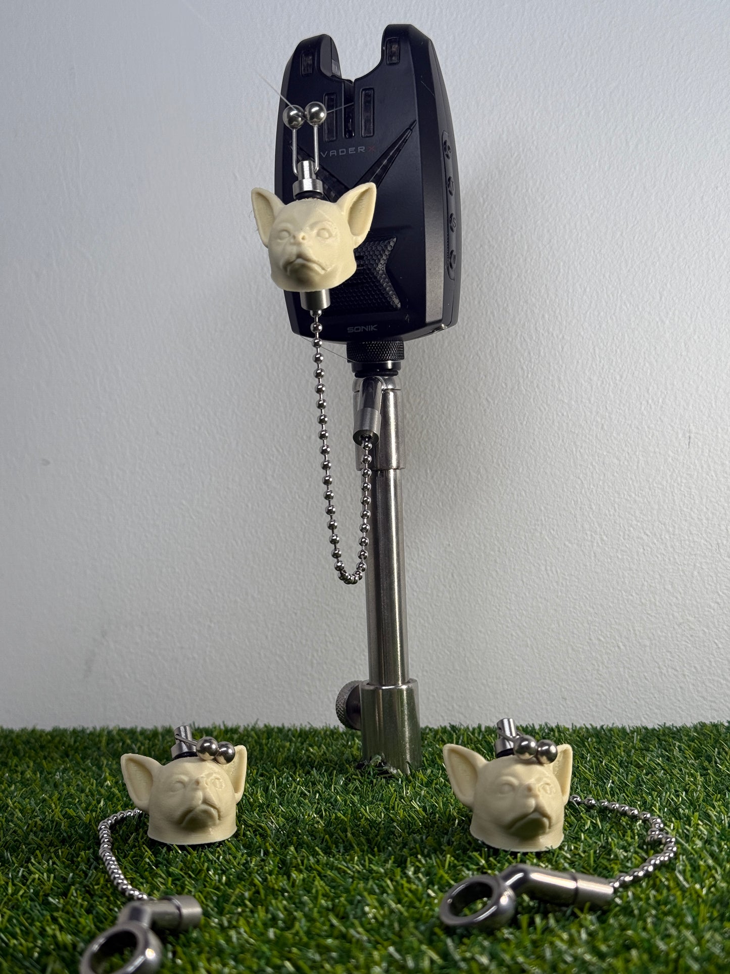 Custom Cream Chihuahua Carp Fishing Bobbins Metal Clips Bite Indicators