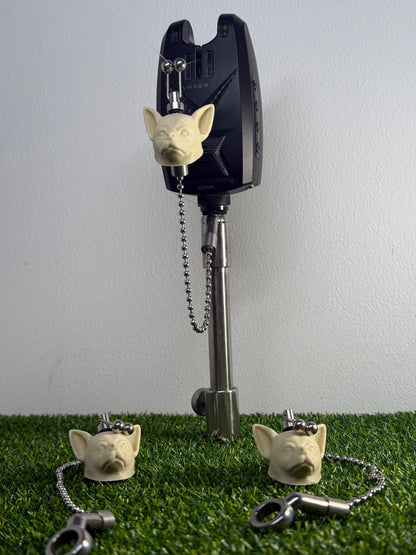 Custom Cream Chihuahua Carp Fishing Bobbins Metal Clips Bite Indicators