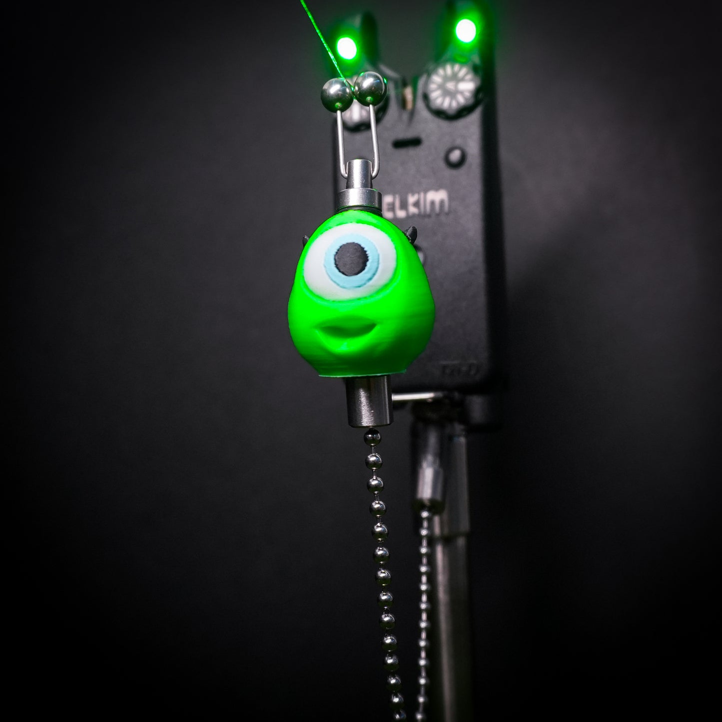 Custom Mike Wazowski Fishing Bobbins Metal Clips Bite Indicators