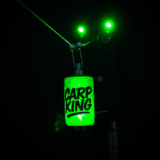 LED Powered Green Carp King Custom Carp Fishing Bobbin