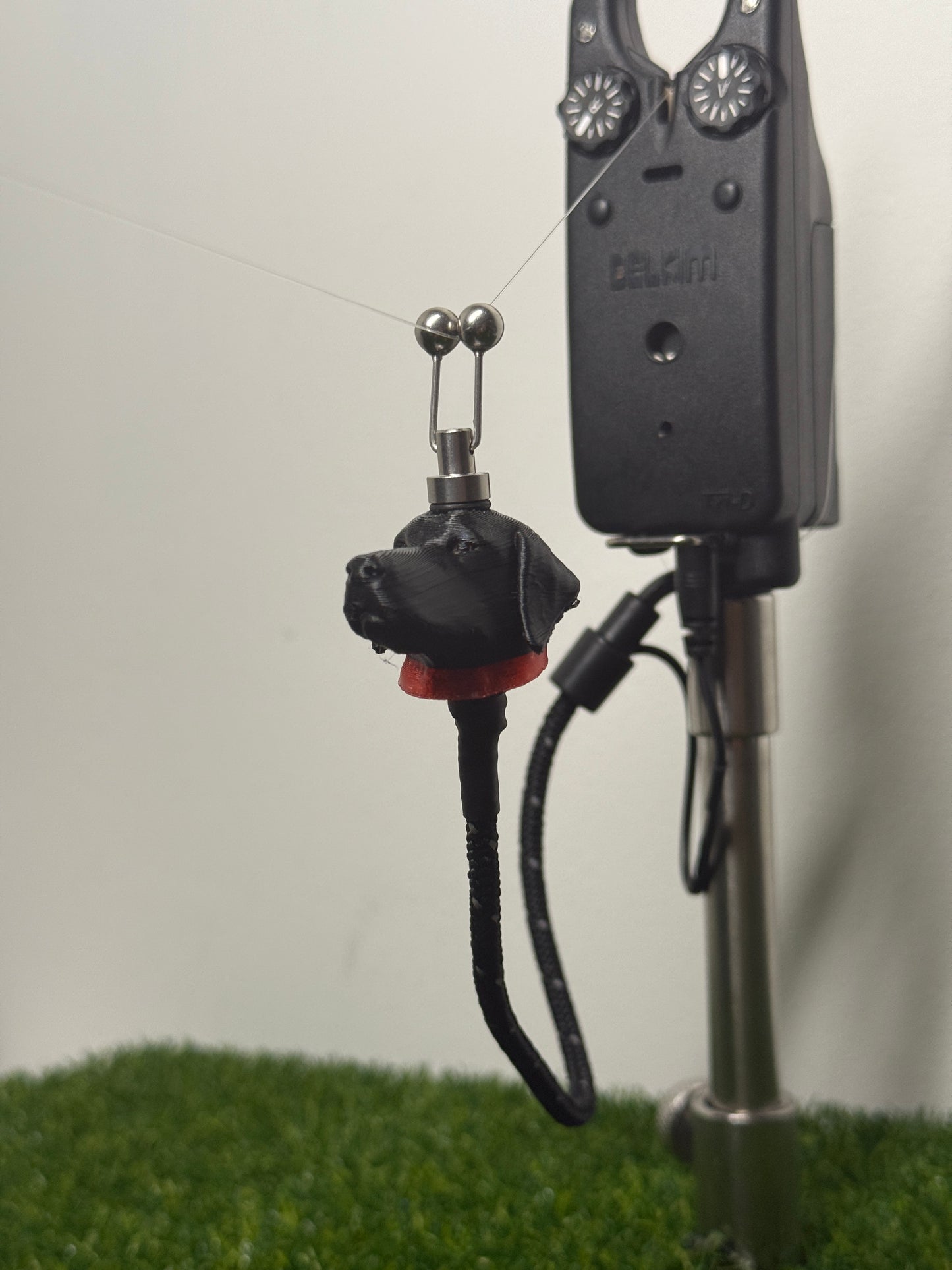 LED Powered Black Labrador Custom Carp Fishing Bobbins