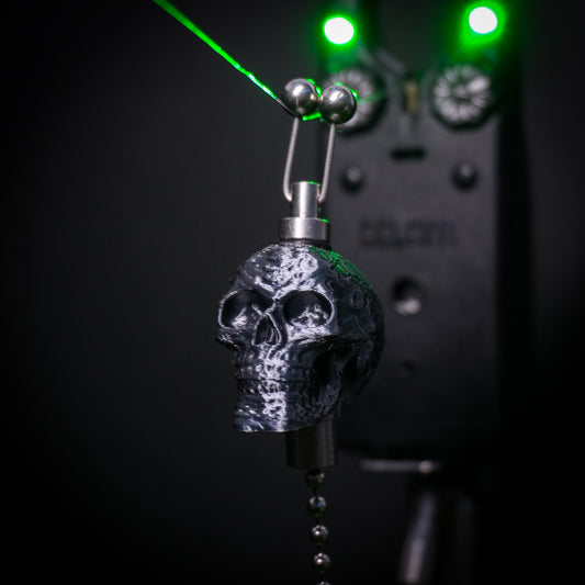 Custom Titanium Effect Skull Carp Fishing Bobbins