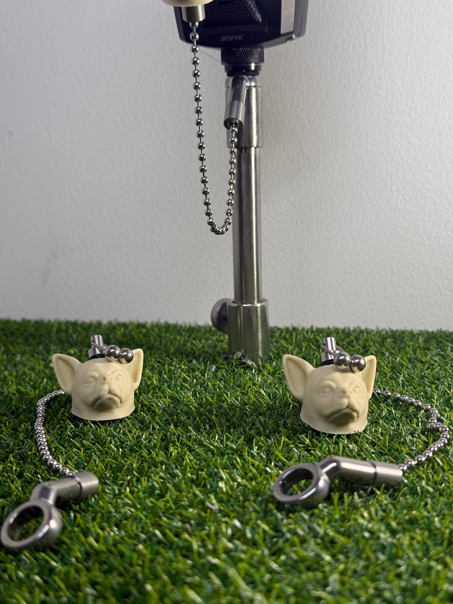 Custom Cream Chihuahua Carp Fishing Bobbins Metal Clips Bite Indicators