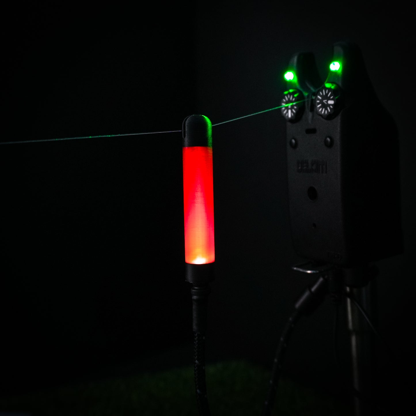 Red GlowStickz LED Powered Custom Carp Fishing Bobbins