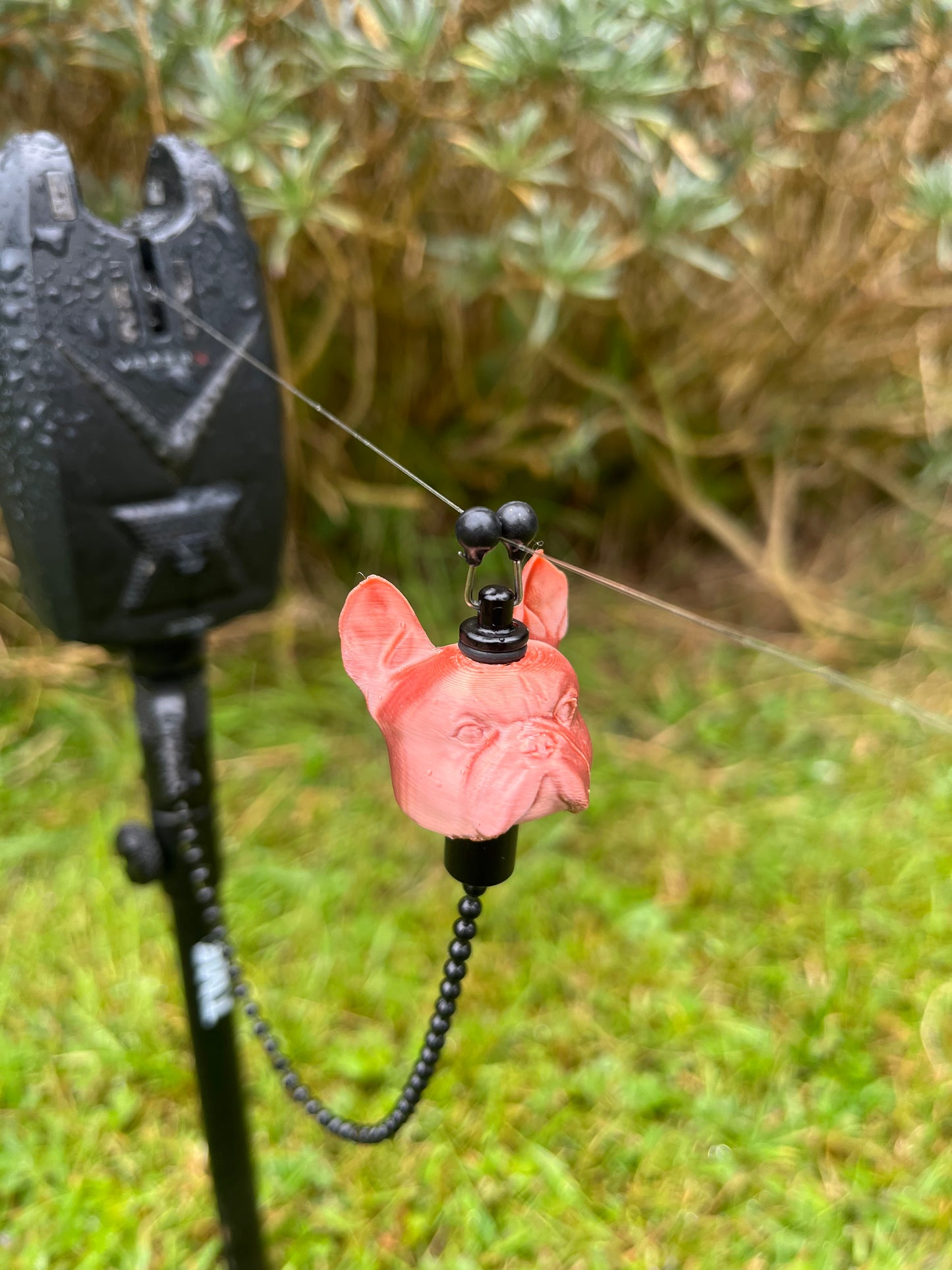 Custom French Bulldog Carp Fishing Bobbins Metal Clips Bite Indicators