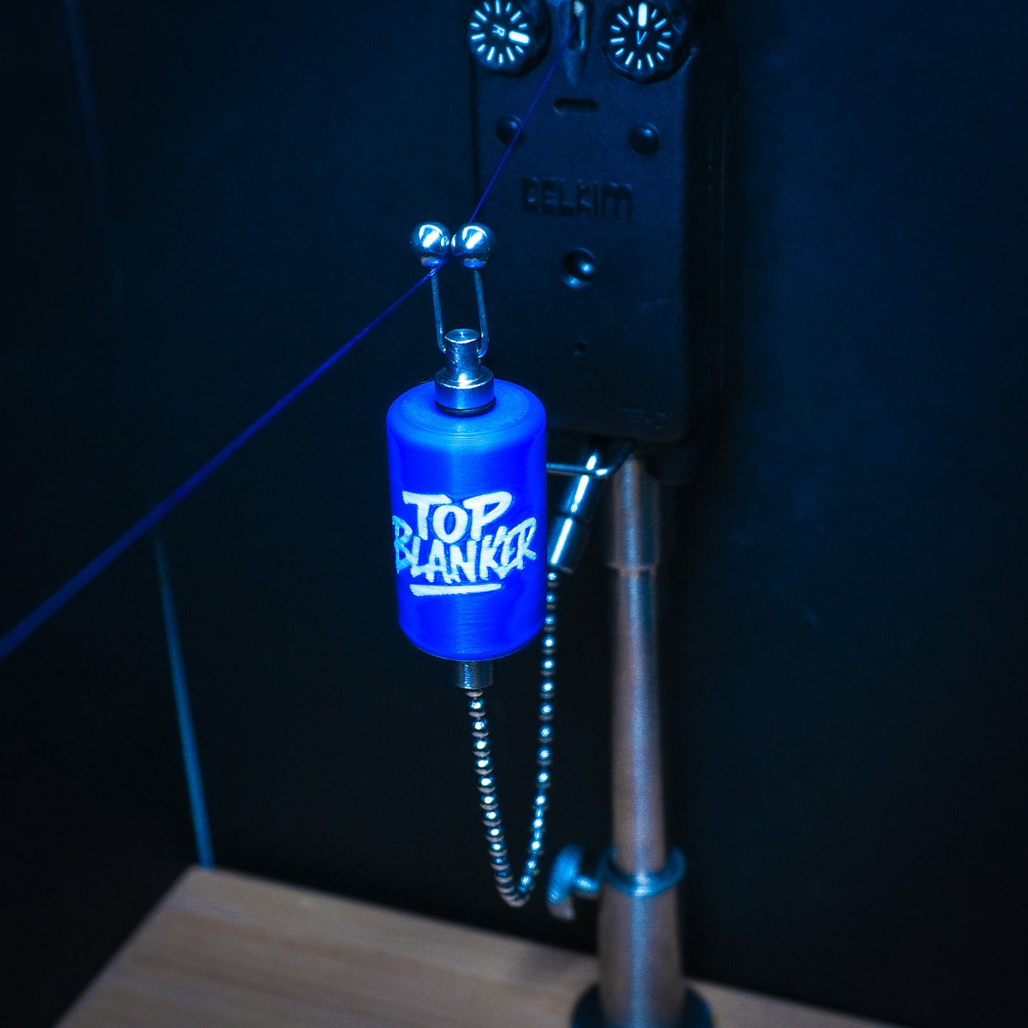Custom Blue Top Blanker Carp Fishing Bobbin