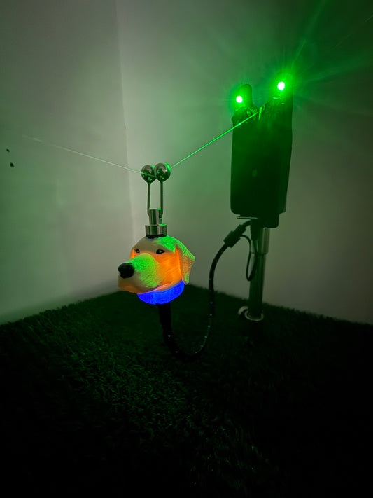 LED Powered Blonde Labrador Custom Carp Fishing Bobbins