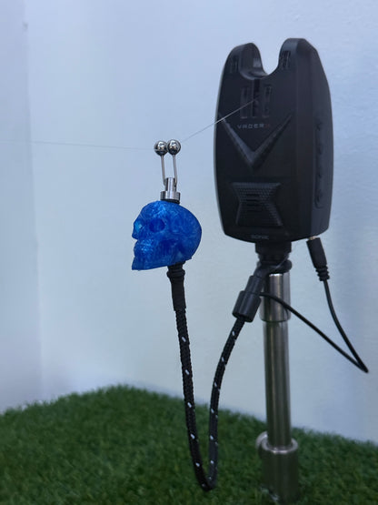 LED Powered Flashing Blue Skull Carp Fishing Bobbins