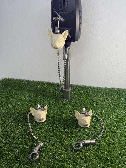 Custom Cream Chihuahua Carp Fishing Bobbins Metal Clips Bite Indicators