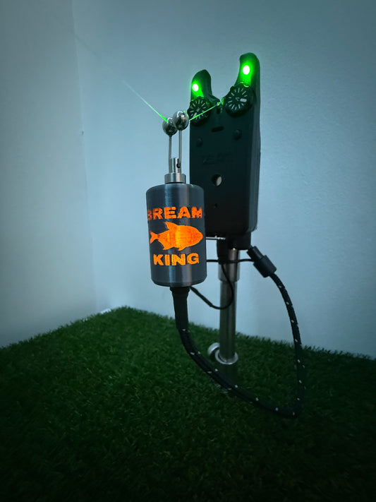 Limited Edition LED Powered Flashing Titanium Effect Bream King Carp Fishing Bobbins